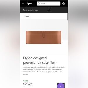 Dyson Tan Leather Airwrap Presentation Case